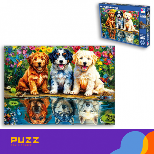 100 დეტალიანი ფაზლი - უშიშარი ლეკვები