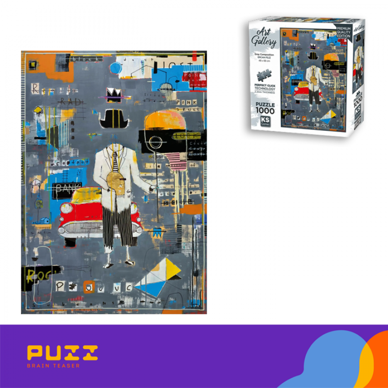 1000 დეტალიანი ფაზლი - Gray Composition