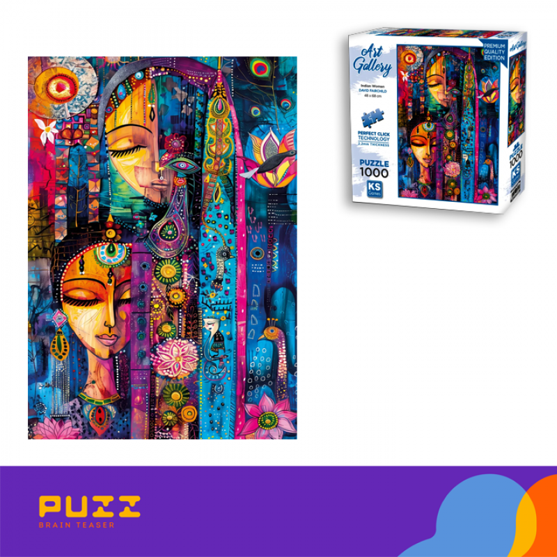 1000 დეტალიანი ფაზლი - ინდოელი ქალი