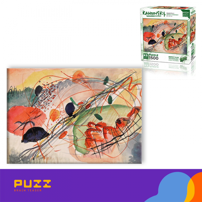 1500 დეტალიანი ფაზლი - კანდინსკი - აკვარელი N10