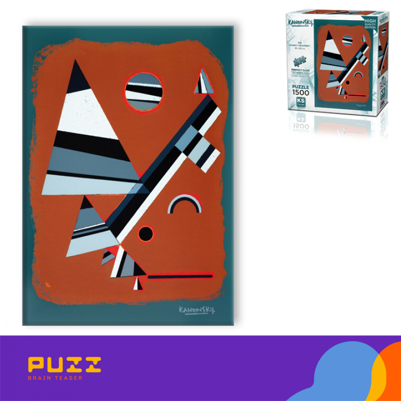 1500 დეტალიანი ფაზლი - კანდინსკი - რუხი