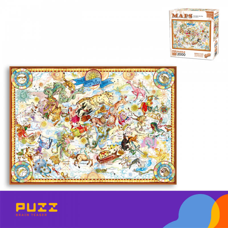 2000 დეტალიანი ფაზლი - ზოდიაქოს რუკა