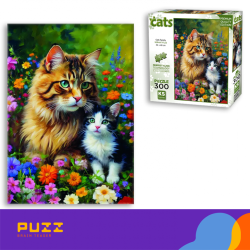 300 დეტალიანი ფაზლი - კატების ოჯახი