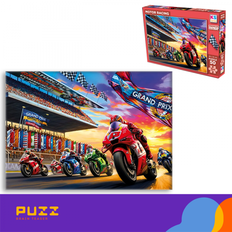 50 დეტალიანი ფაზლი - მოტო რბოლა