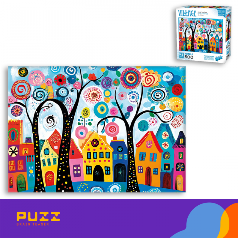 500 დეტალიანი ფაზლი - ტკბილეულის ქალაქი