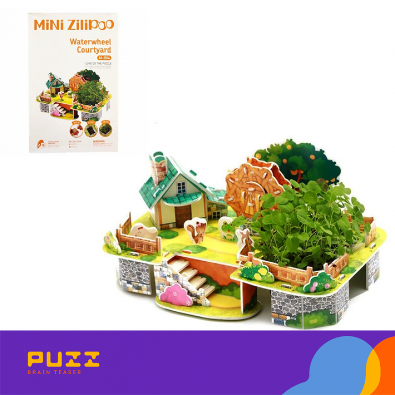 3D ფაზლი - Mini Zilipoo - Waterwheel Courtyard